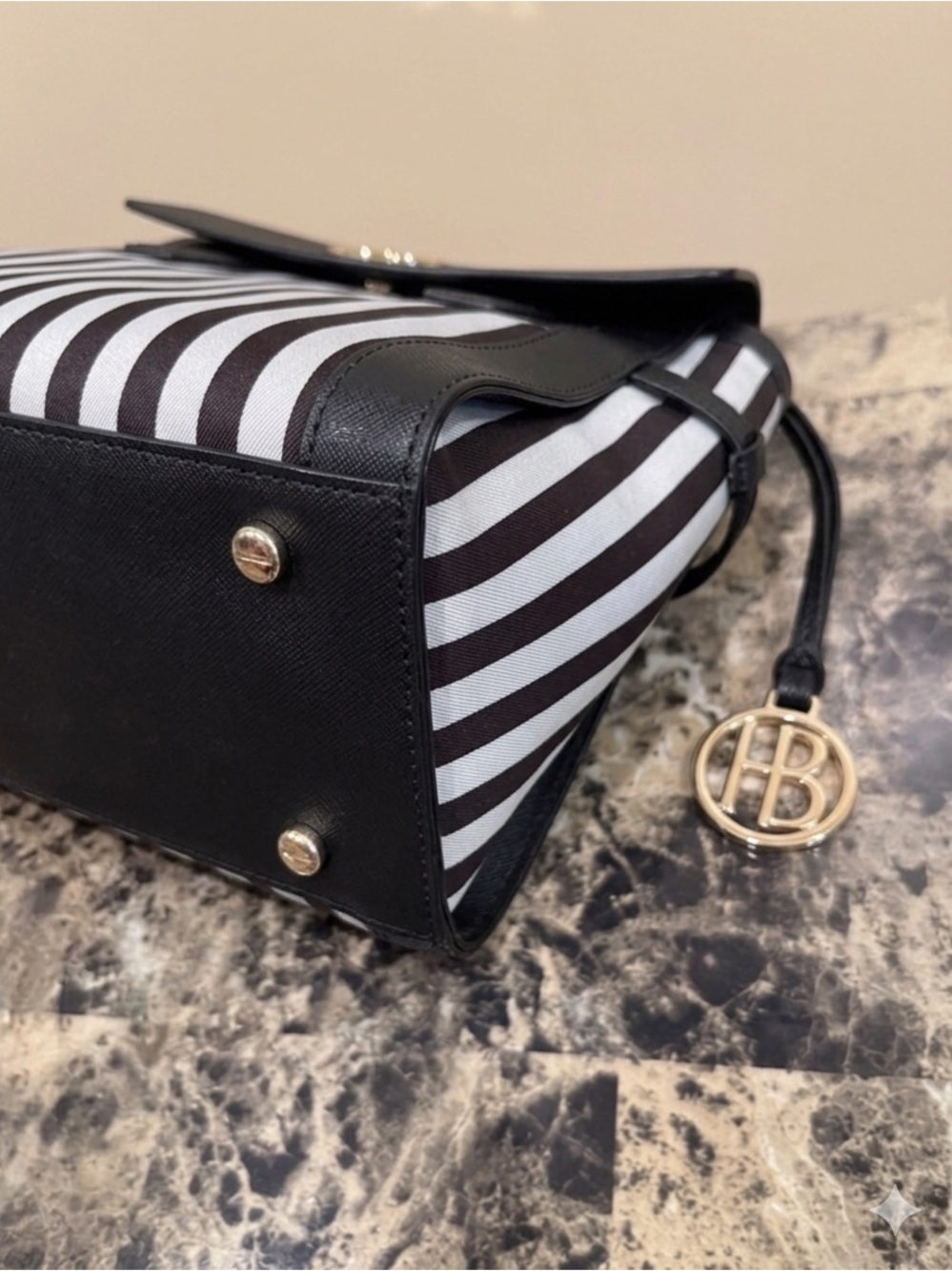 Henri Bendel Influencer Centennial Striped Crossbody - Picture 11 of 16